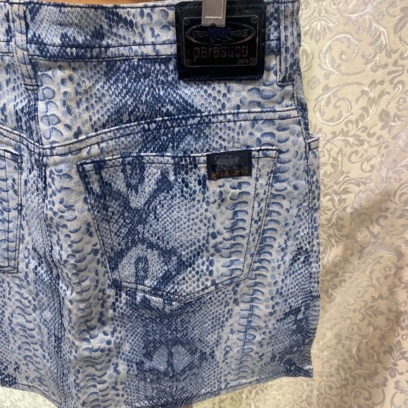 Ladies Vintage Parasuco Snakeskin print Skirt Sz 8 (29) - Picture 4 of 8